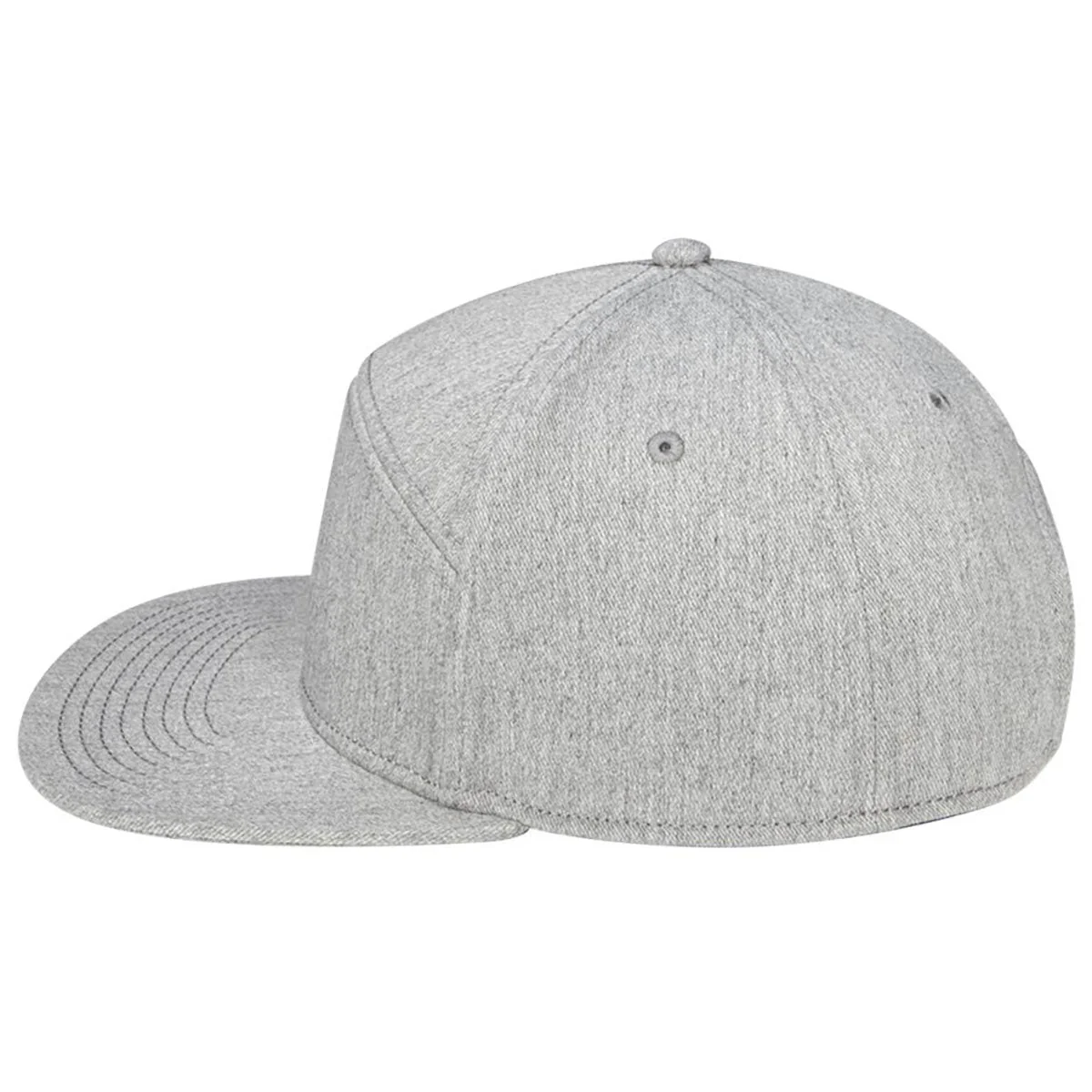 Pukka Grey Heather Tradesman Hybrid Six-Panel Cap - Image 3