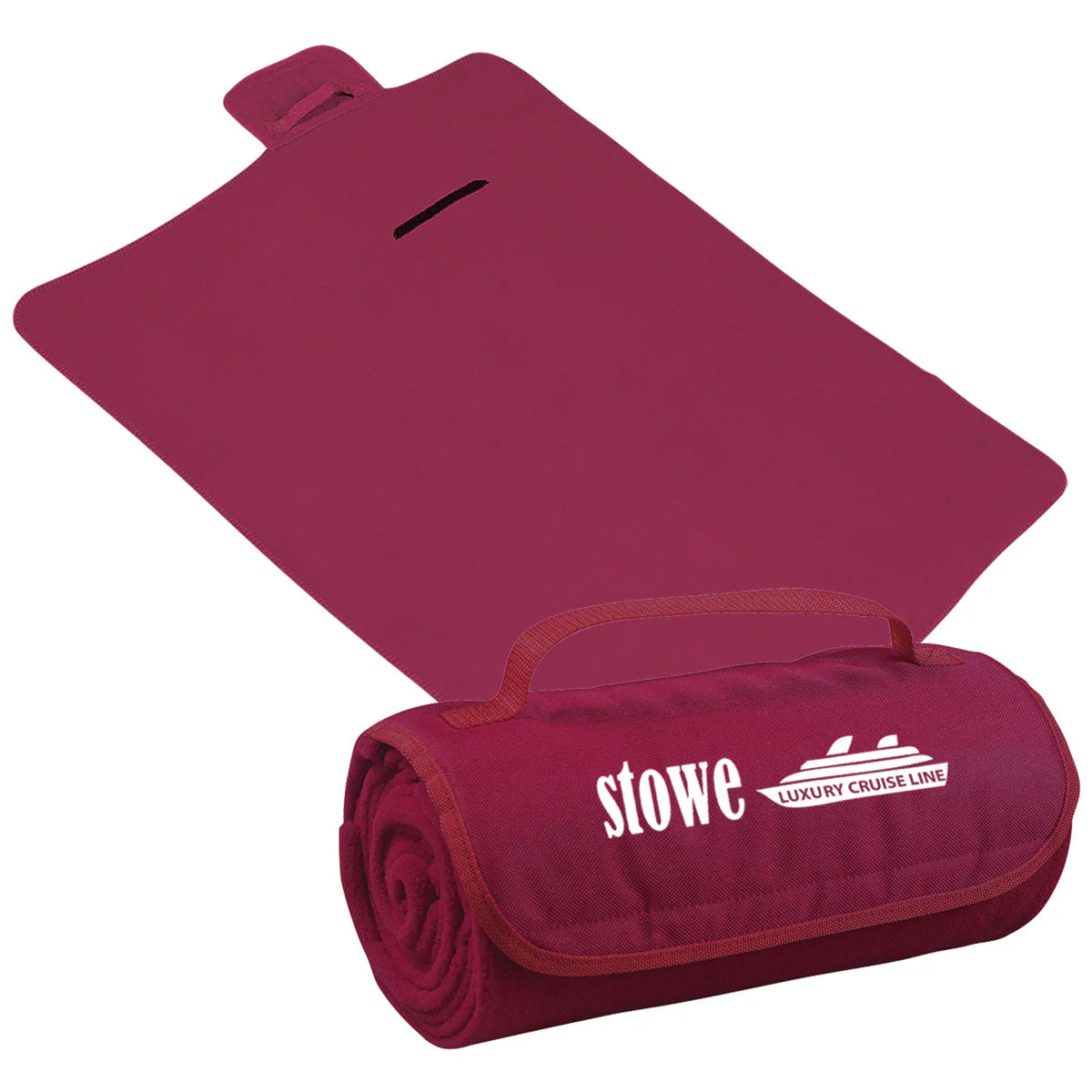 48-Hour Hit Maroon Roll-Up Blanket - Image 2