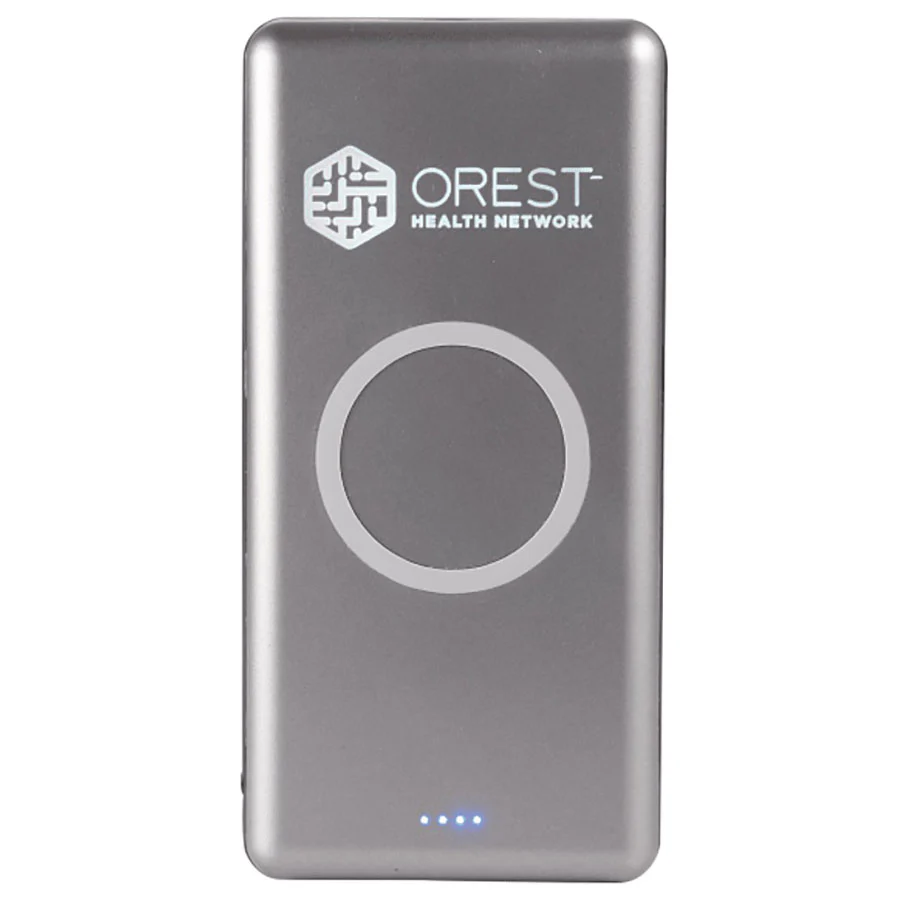Leed's Gunmetal Light Up Qi 10,000 mAh Wireless Charging Power Bank - Image 2