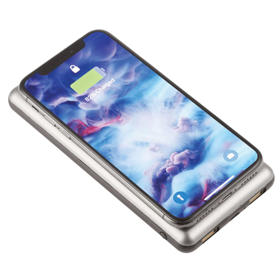 Leed's Gunmetal Light Up Qi 10,000 mAh Wireless Charging Power Bank - Image 4