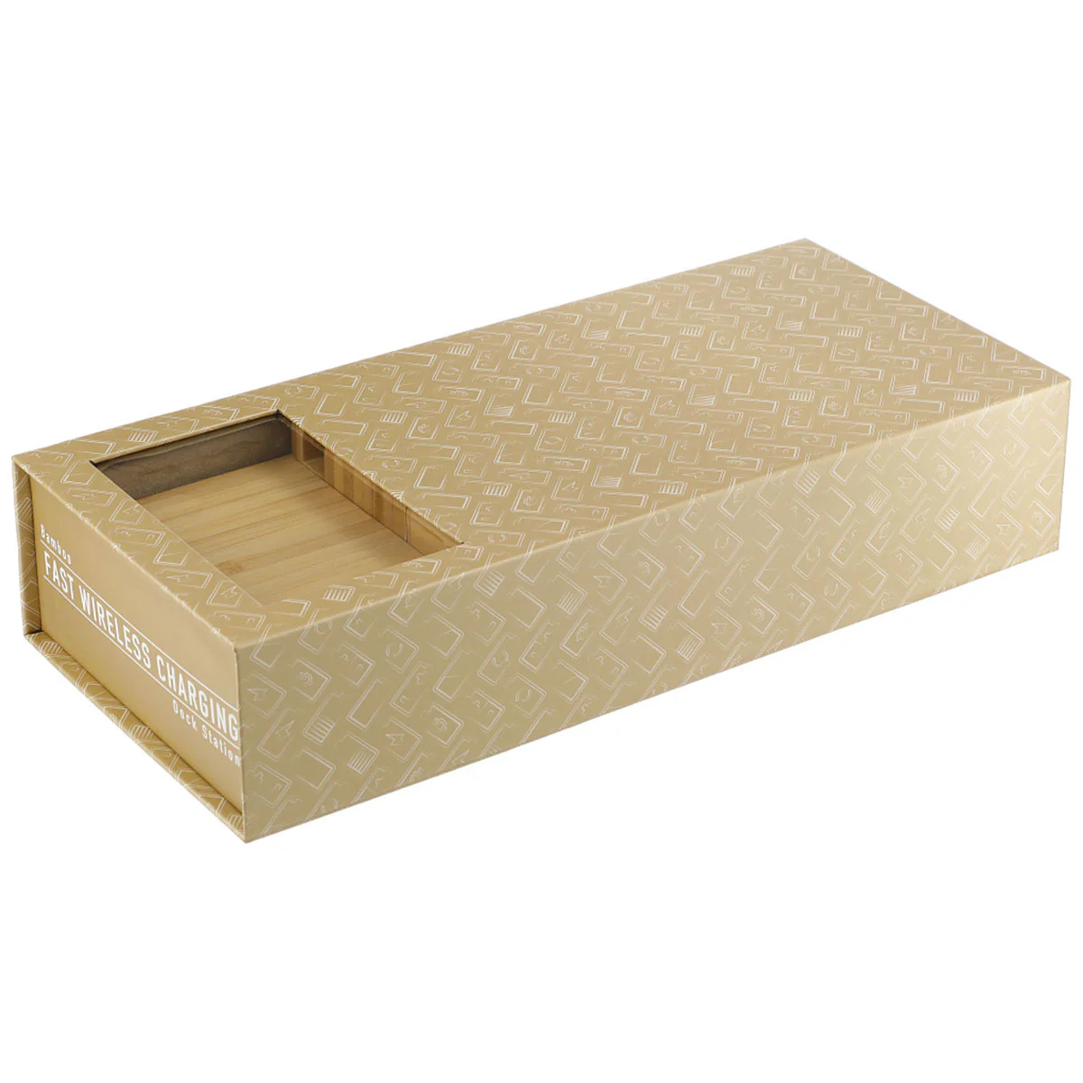 Leed's Natural Bamboo Fast Wirelsss Charging Dock Station - Image 5