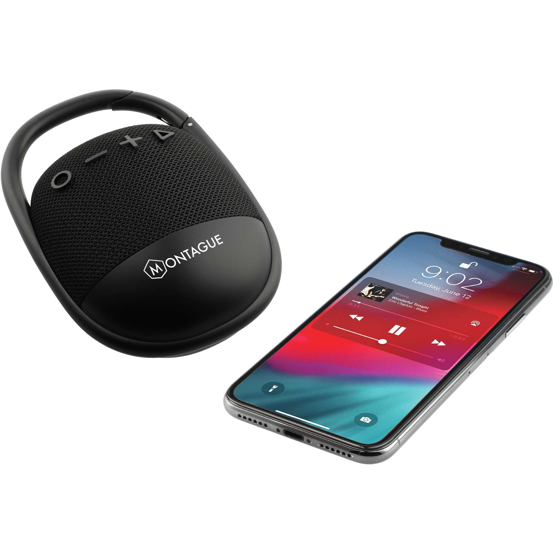 Leed's Black Fabric Clip Waterproof Bluetooth Speaker - Image 7