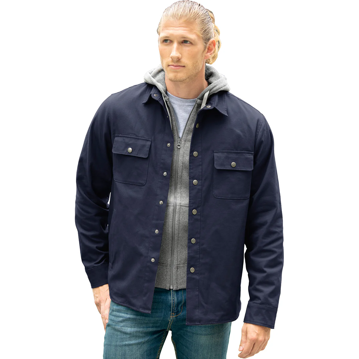 Vantage Men's Navy Boulder Shirt jacket - Image 3