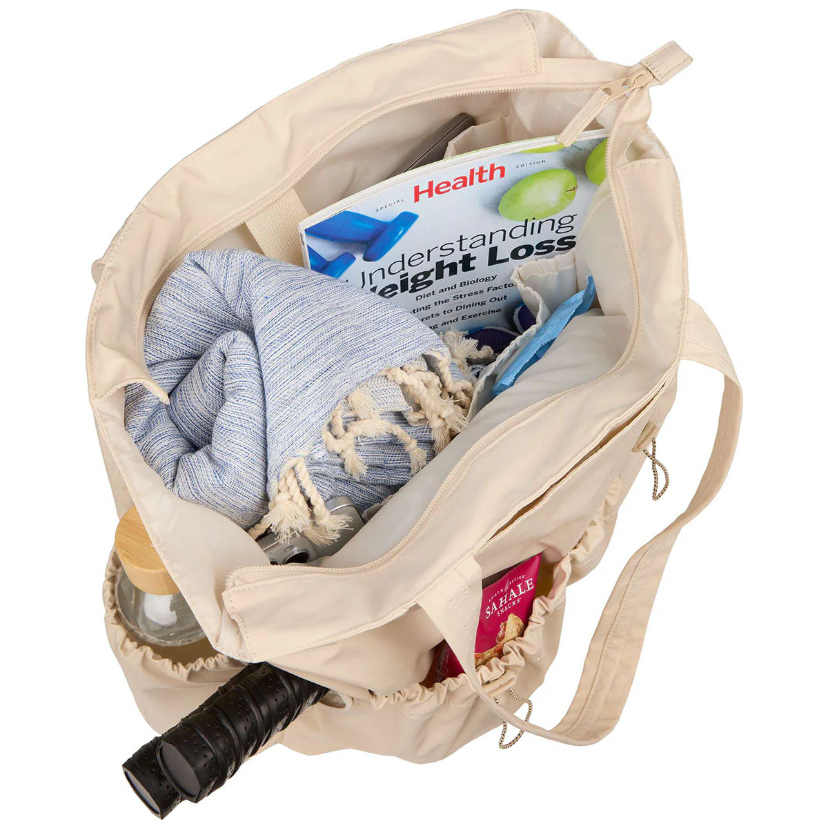 Wellable Cream Recycled Sport Tote - Image 4