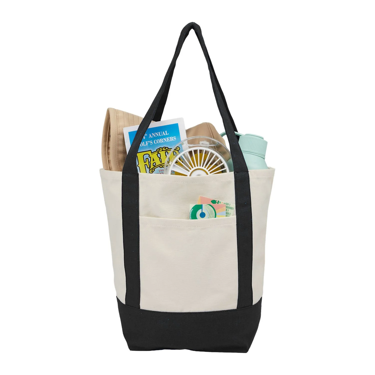 Leed's Black Mini Recycled 8oz Cotton Canvas Tote - Image 2
