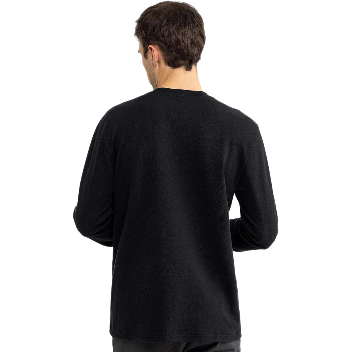 Next Level Unisex Black Ideal Thermal Long Sleeve T-Shirt - Image 4