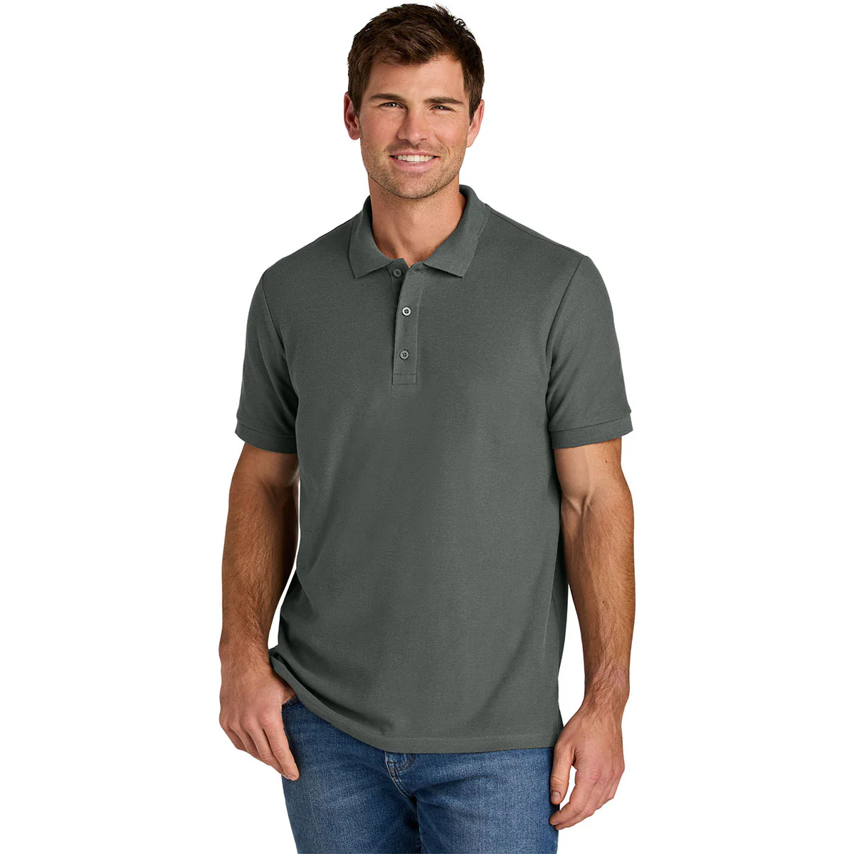 Gildan Men's Charcoal Hammer Pique Polo - Image 3