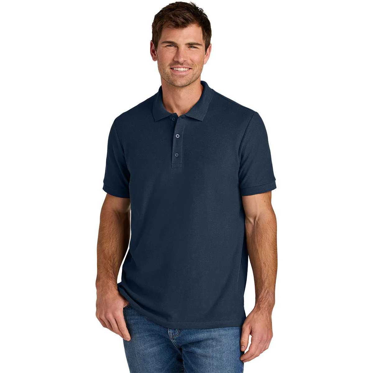 Gildan Men's Navy Hammer Pique Polo - Image 3