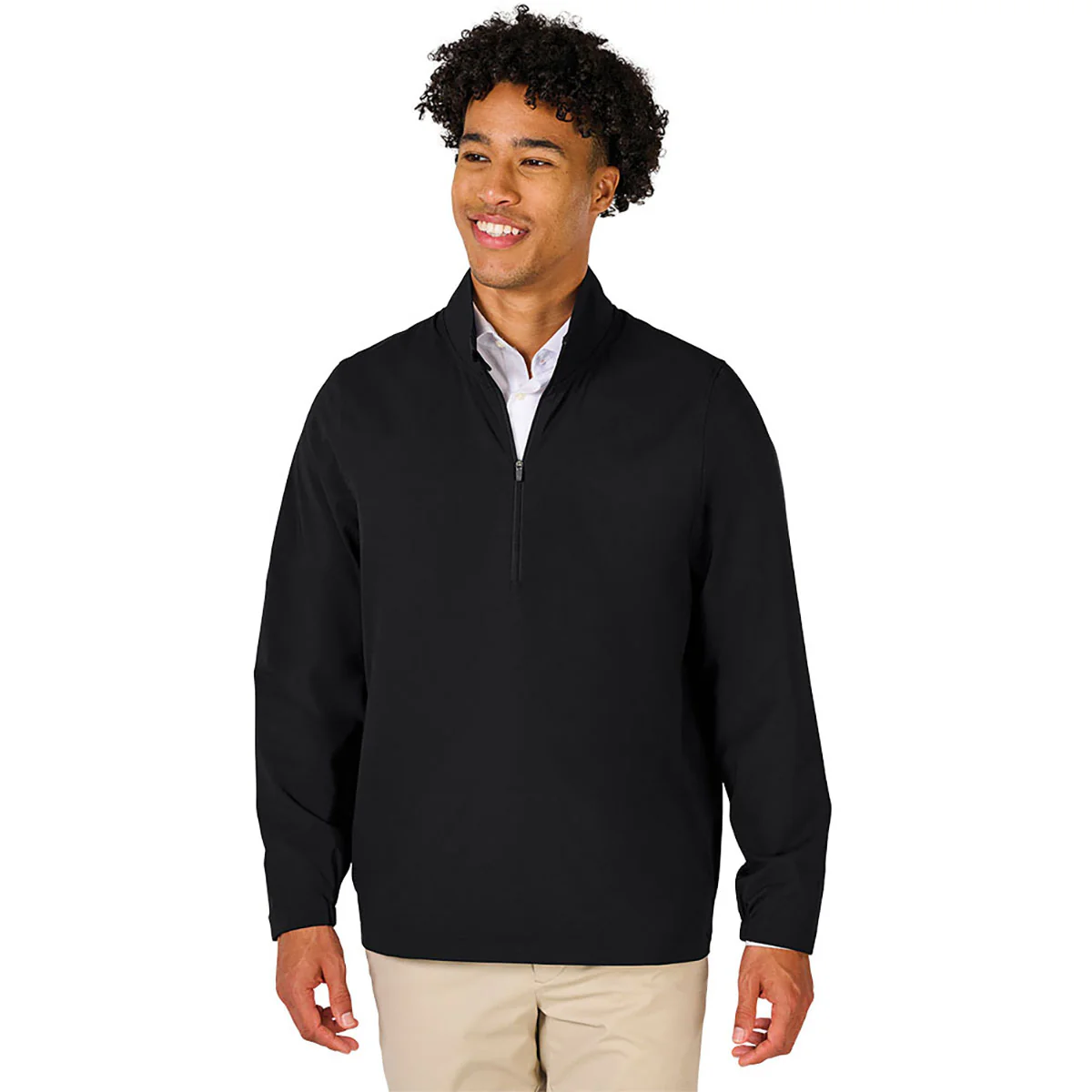 Charles River Men's Black Lexington Stretch Quarter Zip Pullover - Image 3