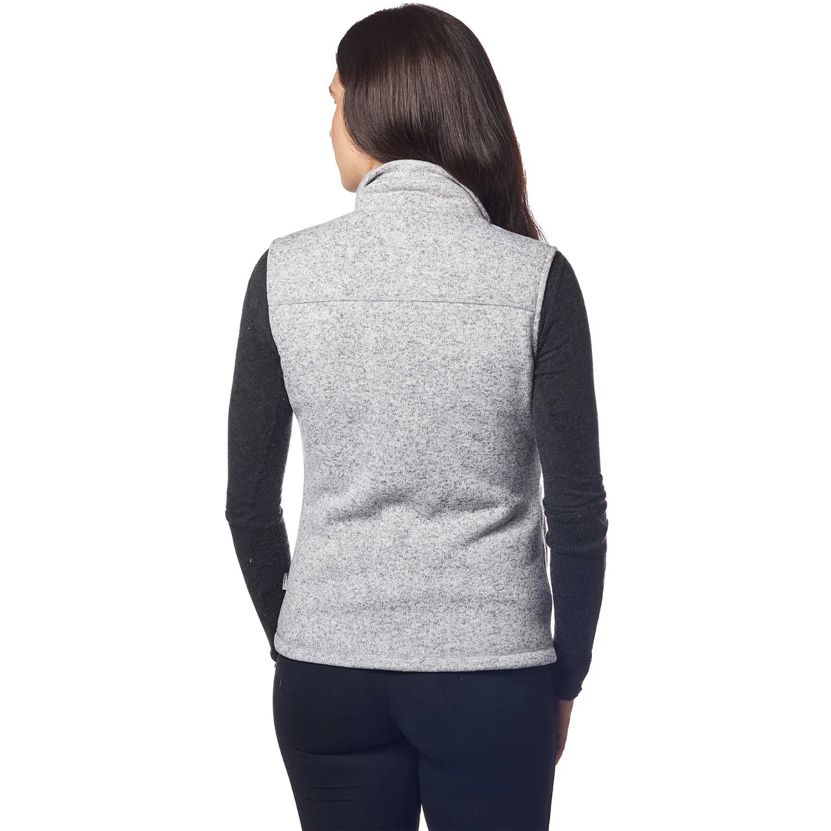 Landway Women's Heather Athletic Grey Ashton Vest Sweater-Knit Fleece - Image 3