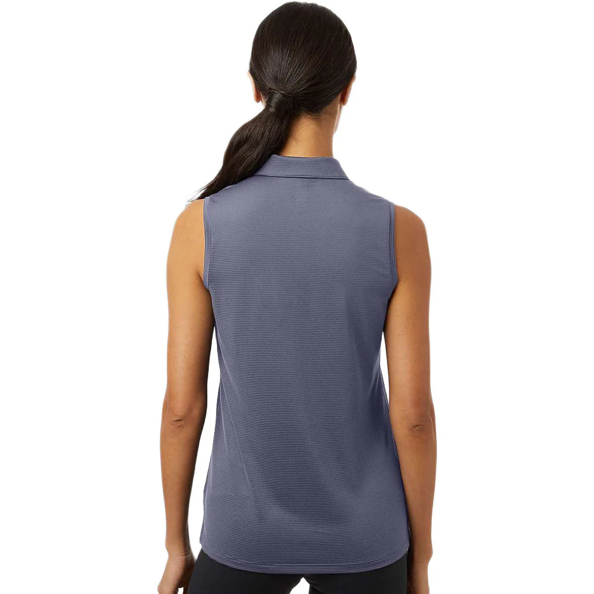 Adidas Women's Preloved Violet Ottoman Sleeveless Polo - Image 4