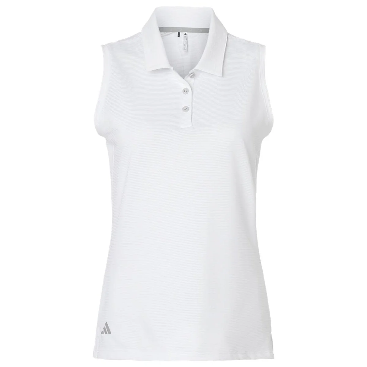 Adidas Women's White Ottoman Sleeveless Polo