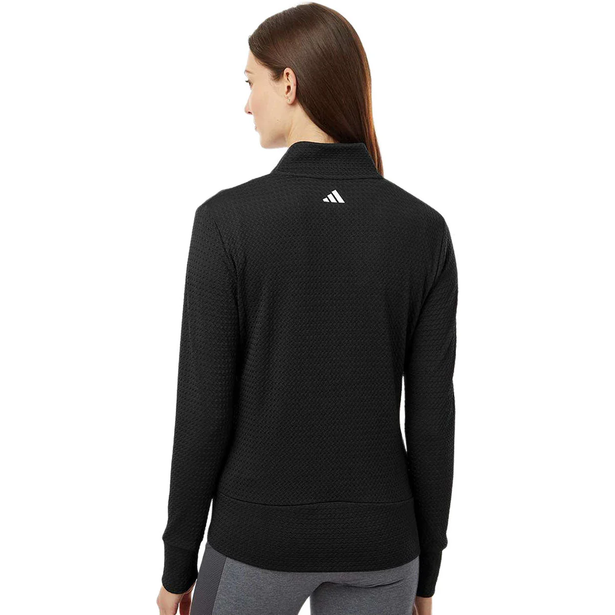 Adidas Women's Black Ultimate365 Textured Full-Zip Jacket - Image 4