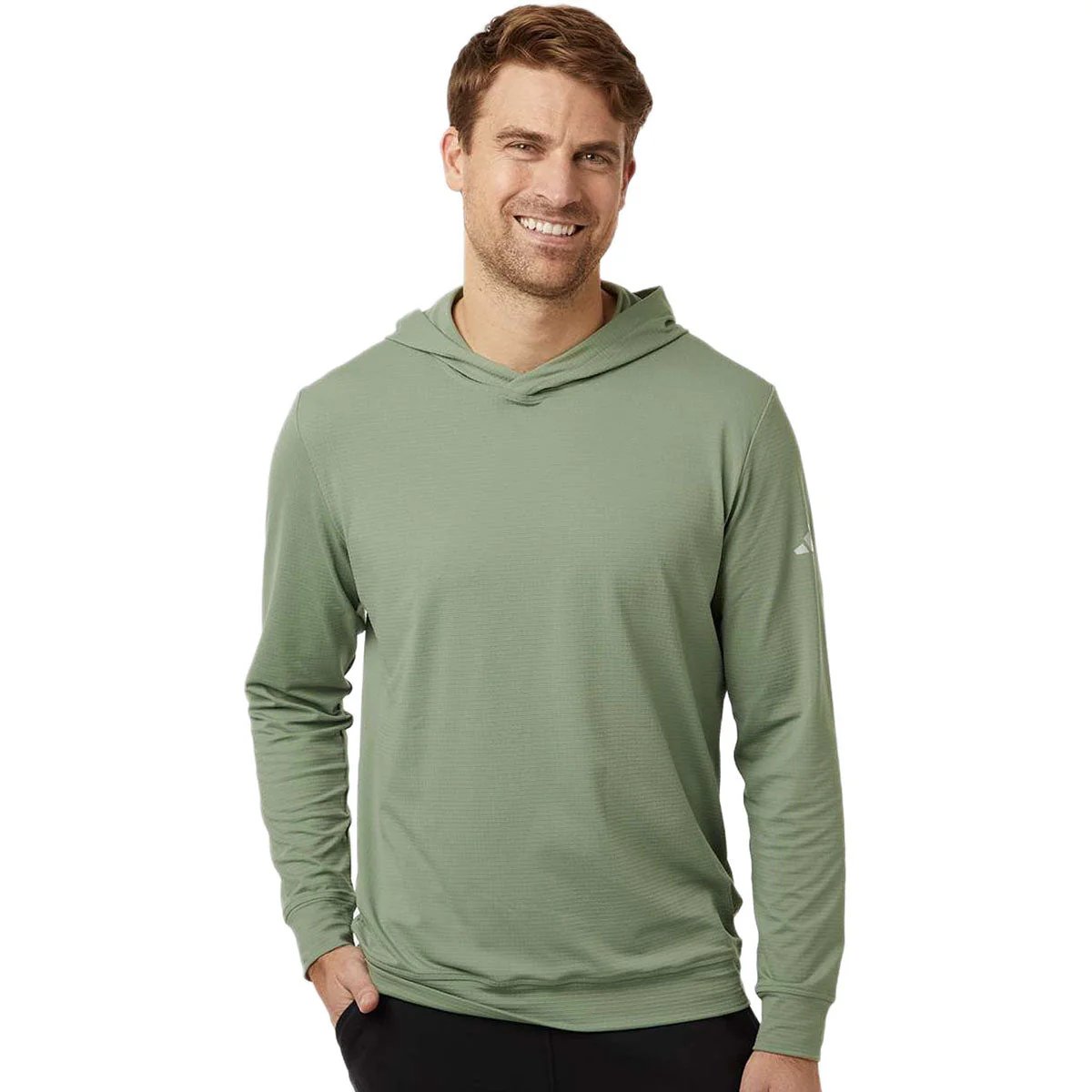 Adidas Men's Silver Green Ultimate365 Elevated Hoodie - Image 3