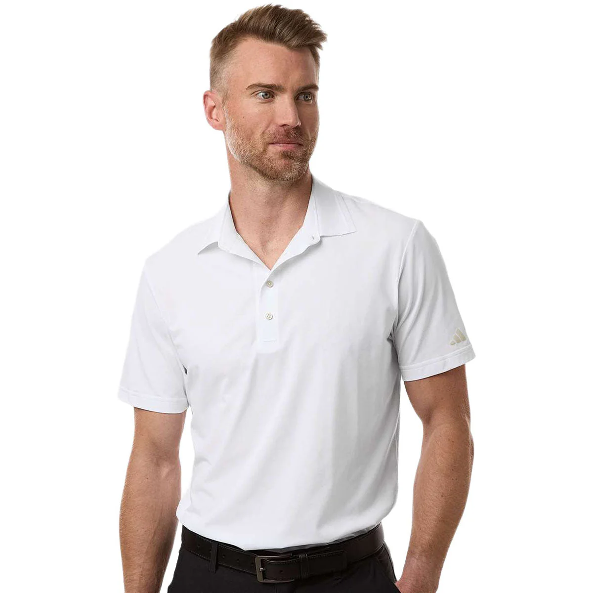 Adidas Men's White Ultimate365 Tour Twistknit Polo - Image 3