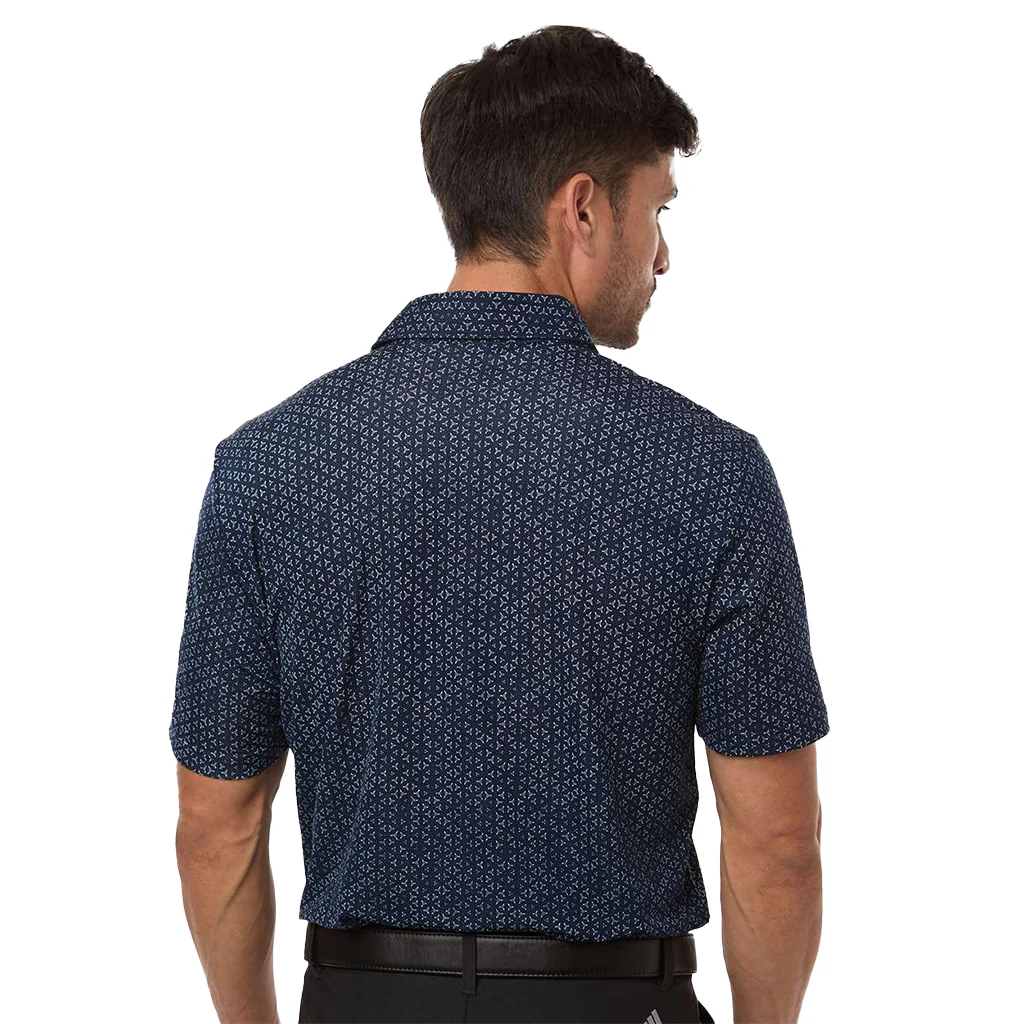 Adidas Men's Collegiate Navy/White Ultimate365 Mesh Tango Print Climacool Polo - Limited Edition - Image 2