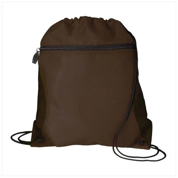 Good Value Brown Mesh Pocket Drawcord