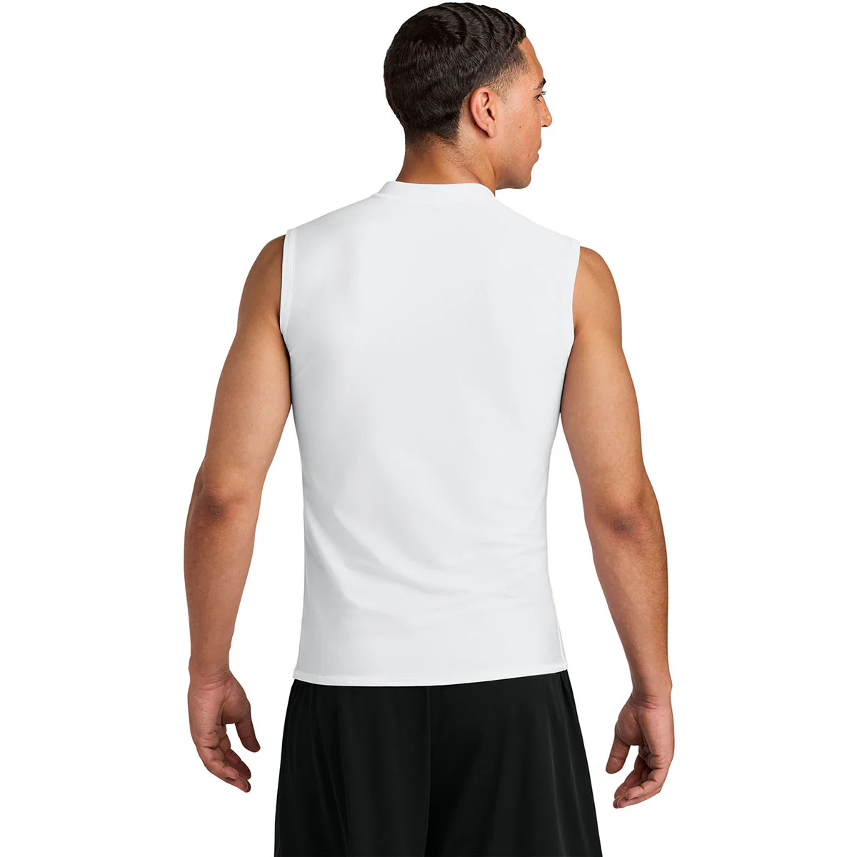A4 Men's White Compression Muscle Tee - Image 4