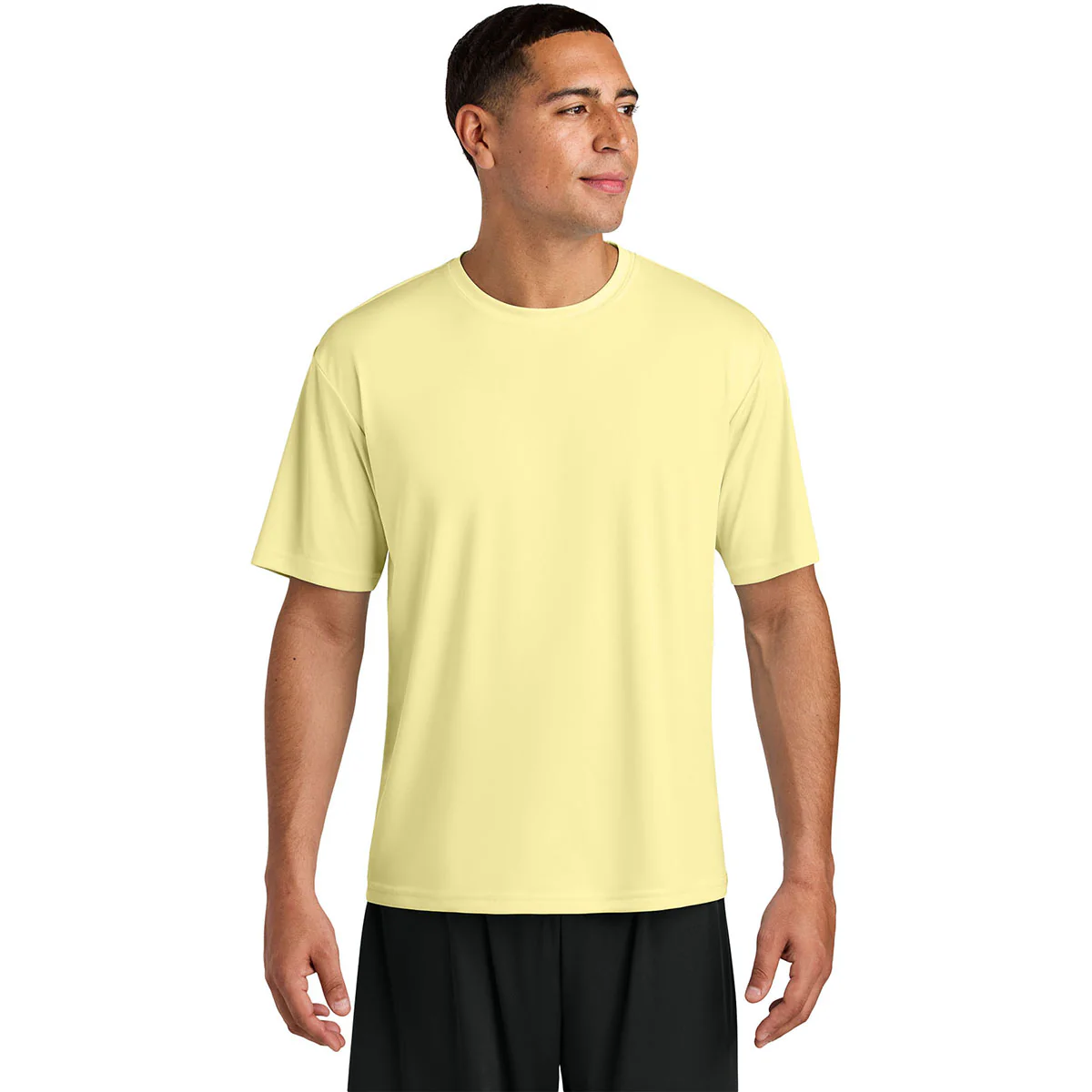 A4 Men's Light Yellow Cooling Performance Short Sleeve Tee - Image 3