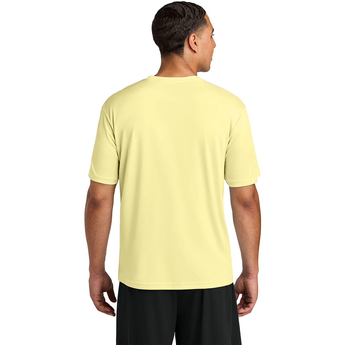 A4 Men's Light Yellow Cooling Performance Short Sleeve Tee - Image 4