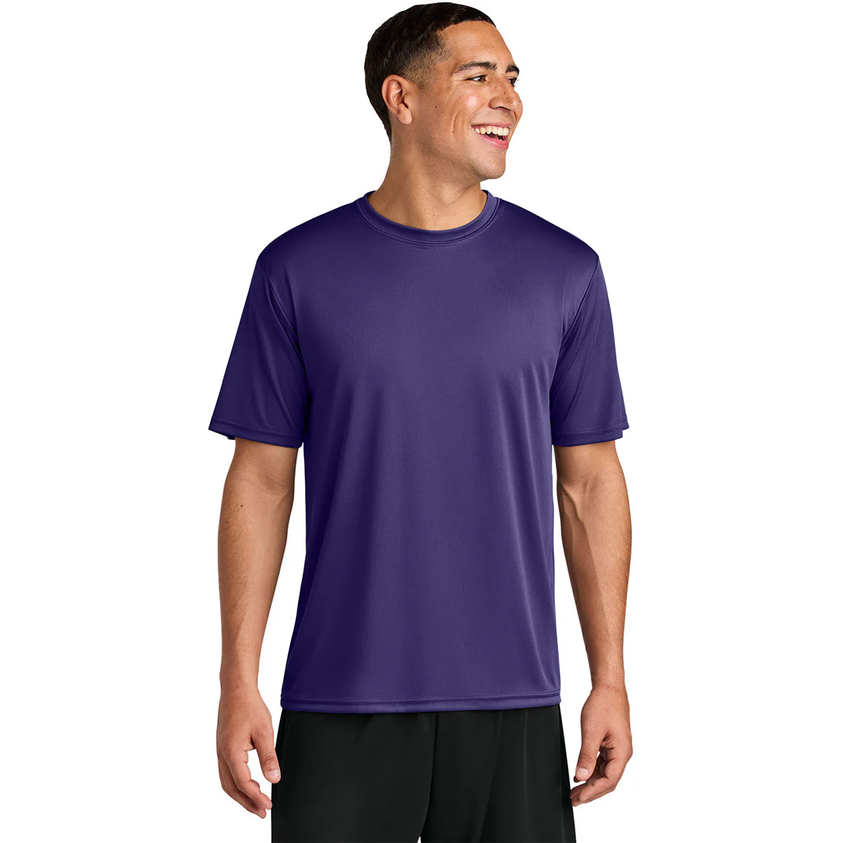 A4 Men's Purple Cooling Performance Short Sleeve Tee - Image 3