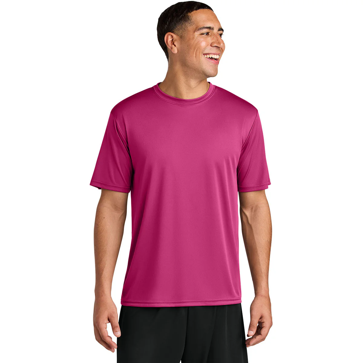 A4 Men's Fuchsia Cooling Performance Short Sleeve Tee - Image 3