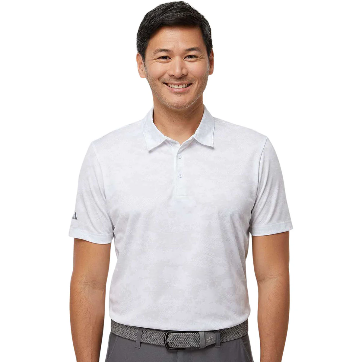Adidas Men's White Camo Polo - Image 3