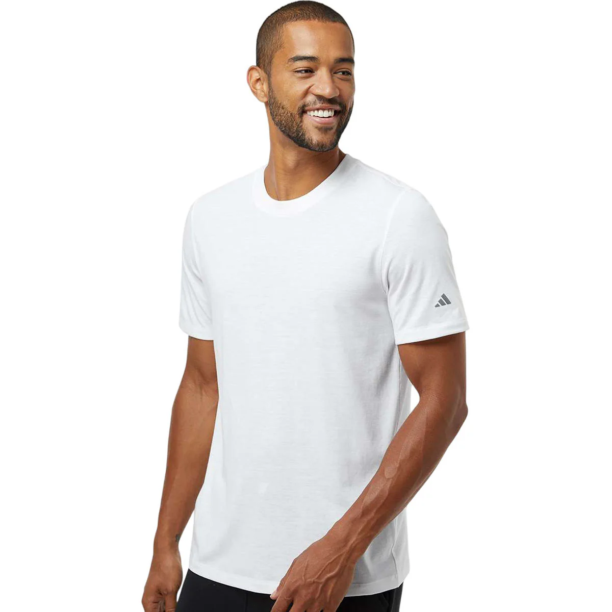 Adidas Men's White Blended T-Shirt - Image 5