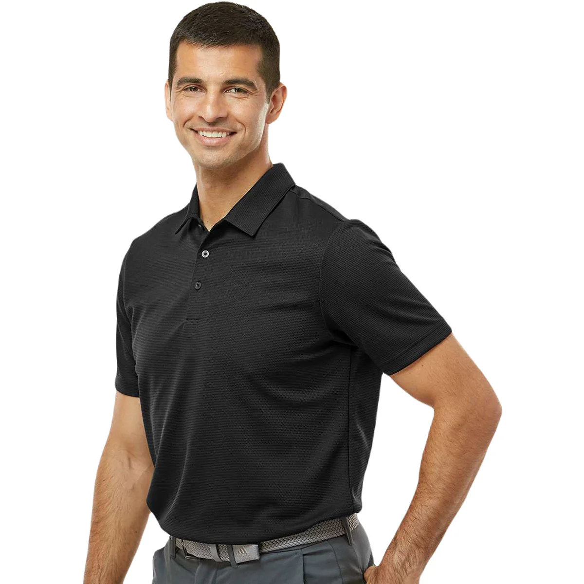 Adidas Men's Black Micro Pique Polo - Image 5