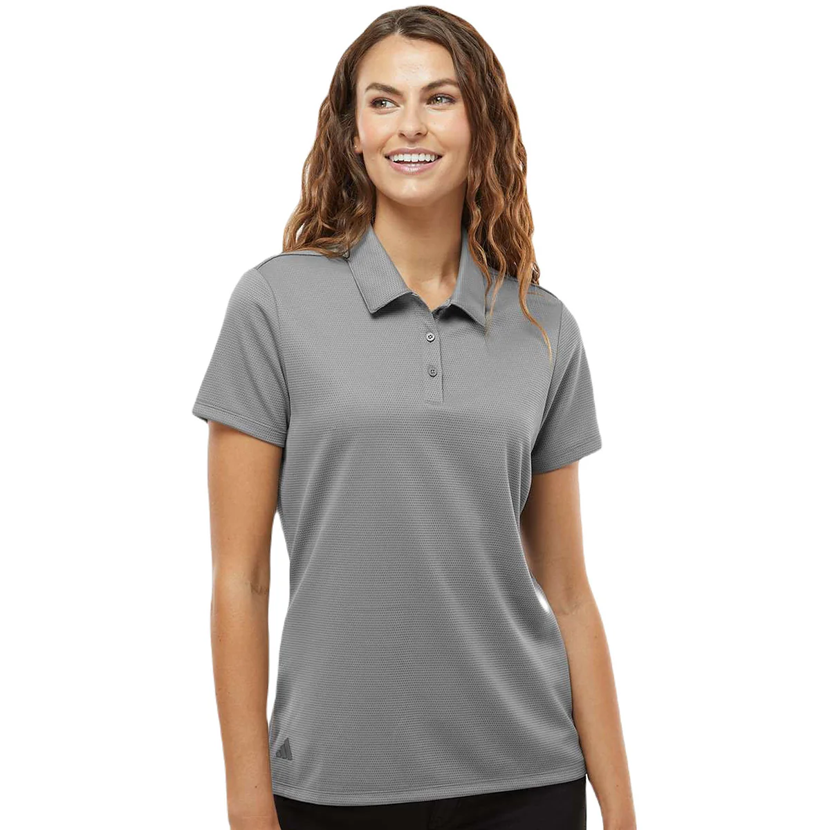 Adidas Women's Grey Three Micro Pique Polo - Image 3