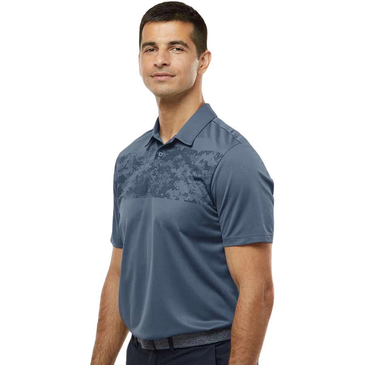 Adidas Men's Tech Ink Camo Chest Print Polo - Image 5