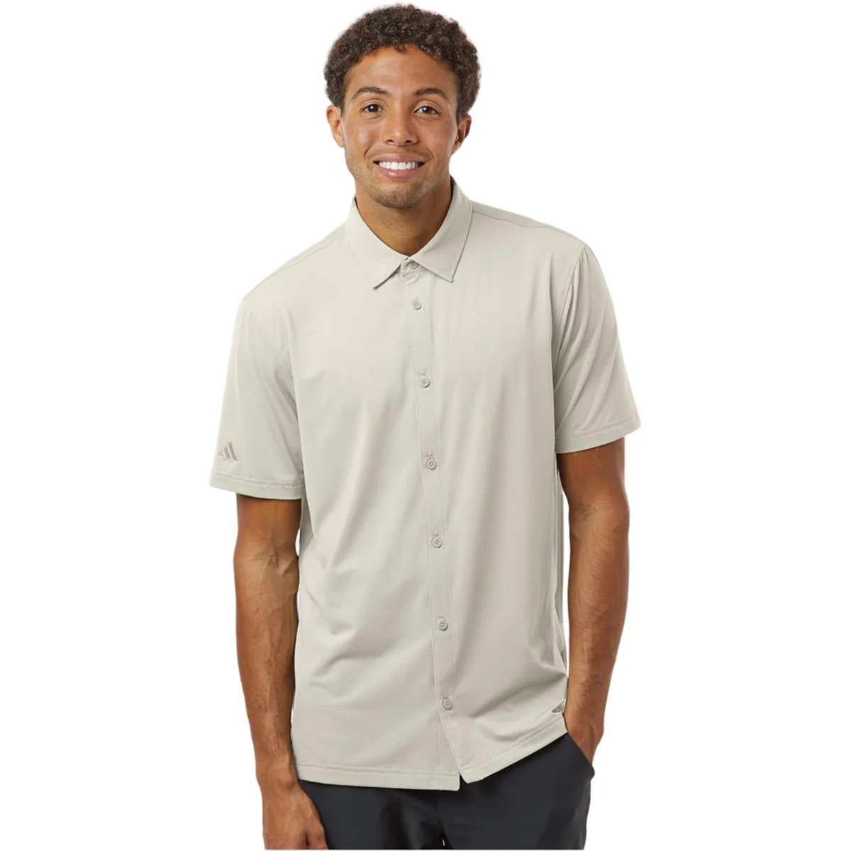 Adidas Men's Alumina Button-Down Short Sleeve Shirt - Image 3