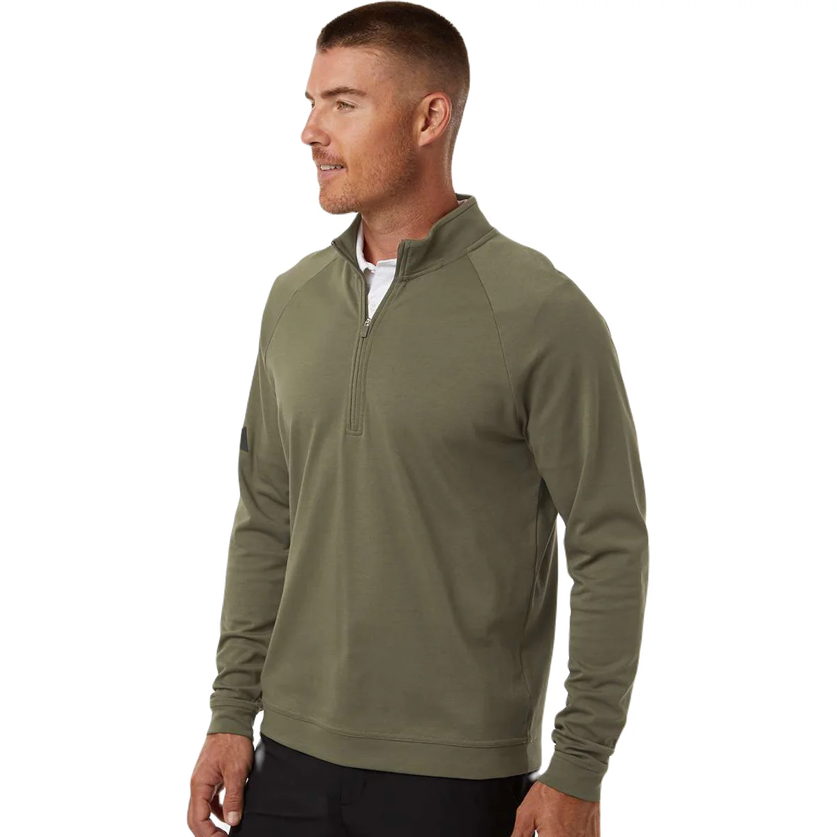 Adidas Men's Olive Strata Club Quarter Zip Pullover - Image 5