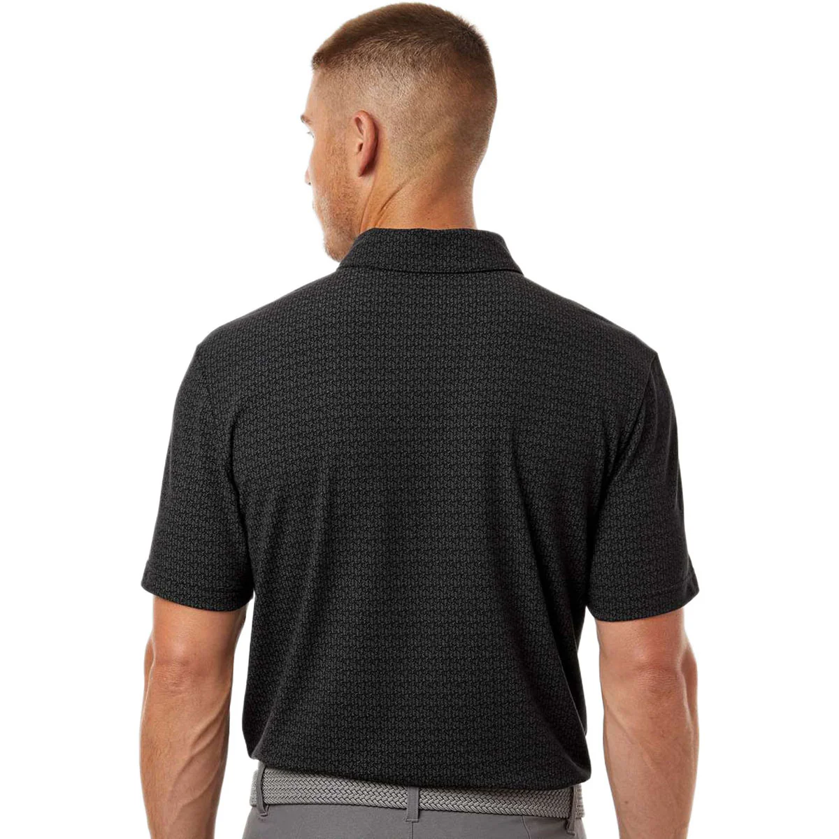 Adidas Men's Black Printed Blend Polo - Image 4