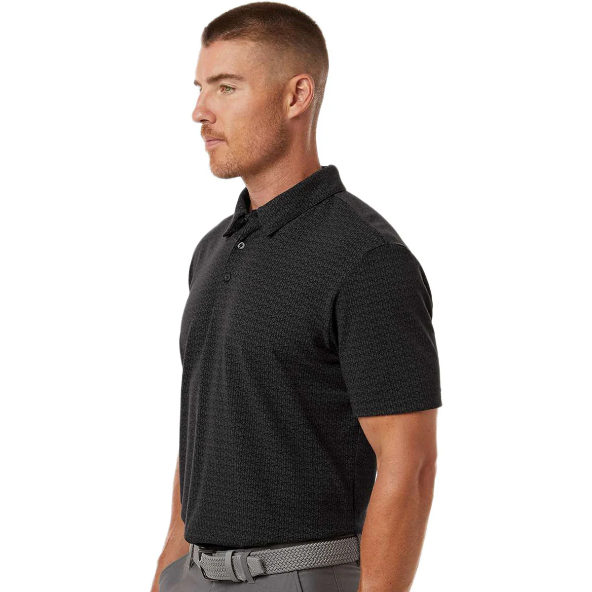 Adidas Men's Black Printed Blend Polo - Image 5