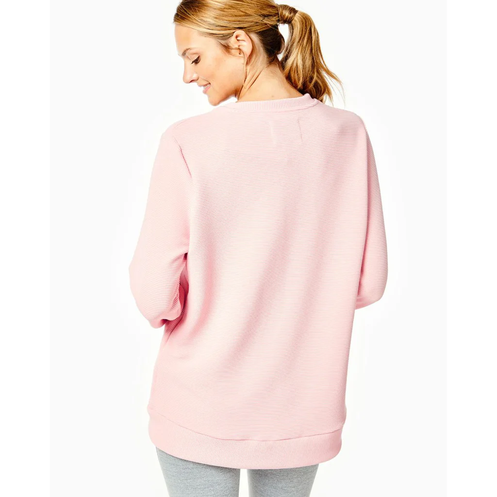 Addison Bay Women's Gamepoint Pink The Everyday Crewneck - Image 2
