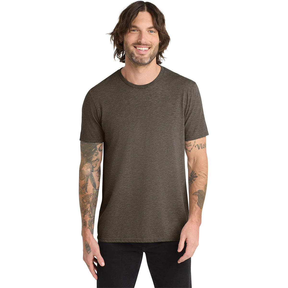 Allmade Unisex Earthy Brown Tri-Blend Tee - Image 3