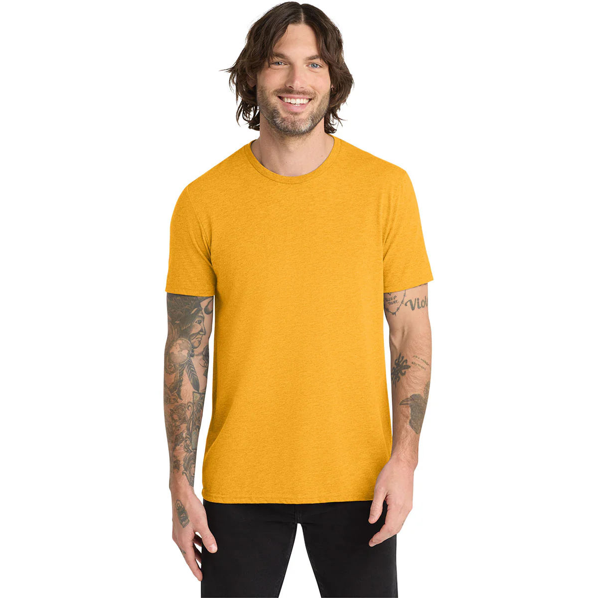 Allmade Unisex Orange You Fancy Tri-Blend Tee - Image 3