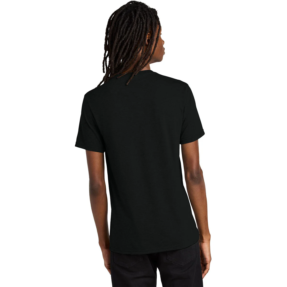 Allmade Unisex Deep Black Tri-Blend V-Neck Tee - Image 4
