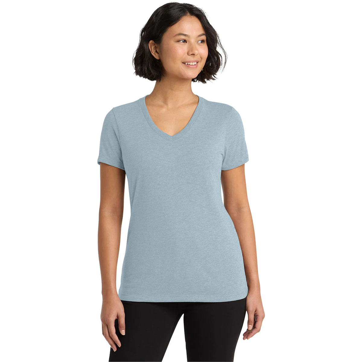 Allmade Women's I Like You Blue Tri-Blend V-Neck Tee - Image 3