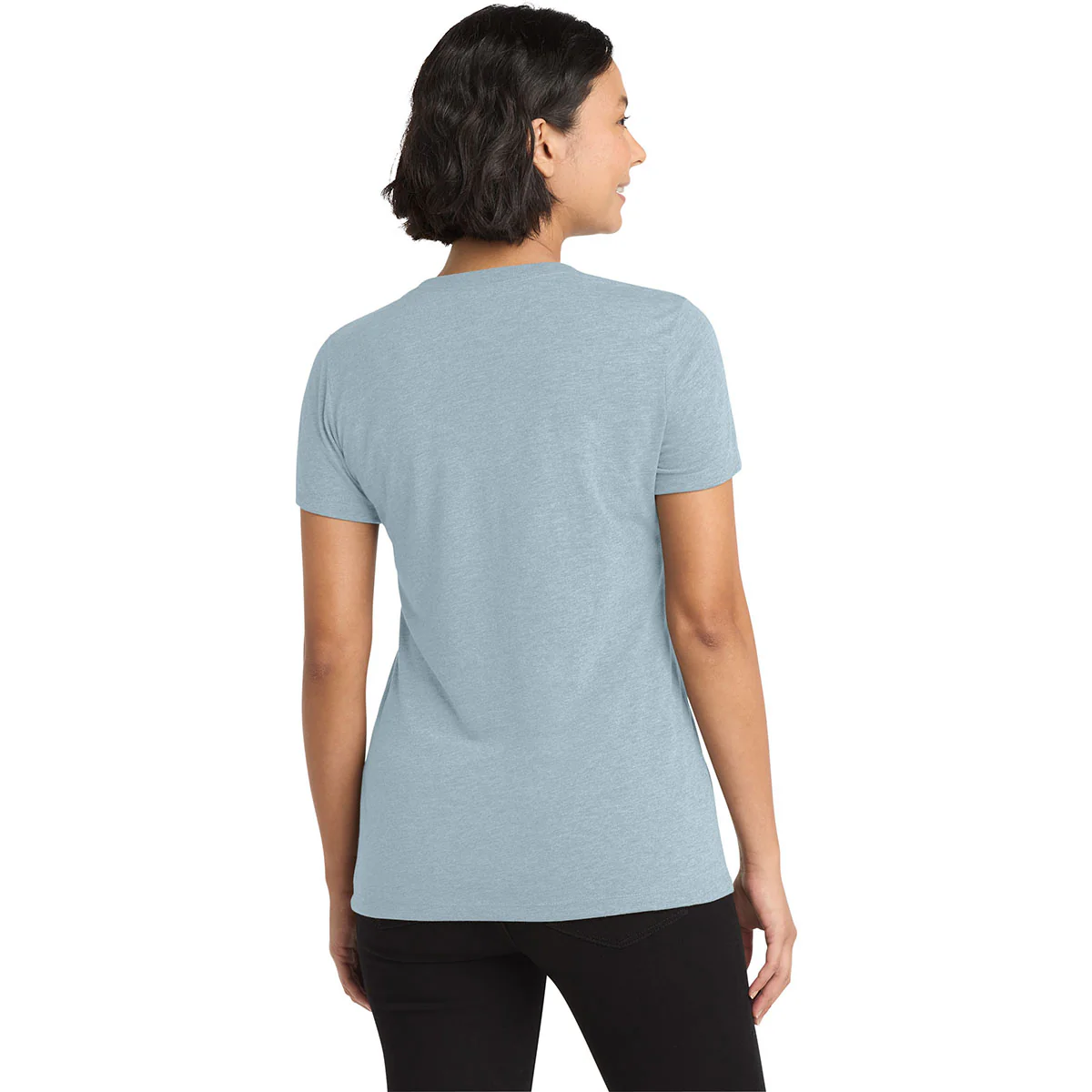 Allmade Women's I Like You Blue Tri-Blend V-Neck Tee - Image 4