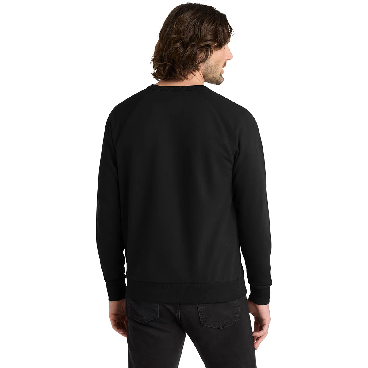 Allmade Unisex Deep Black Organic French Terry Crewneck Sweatshirt - Image 4