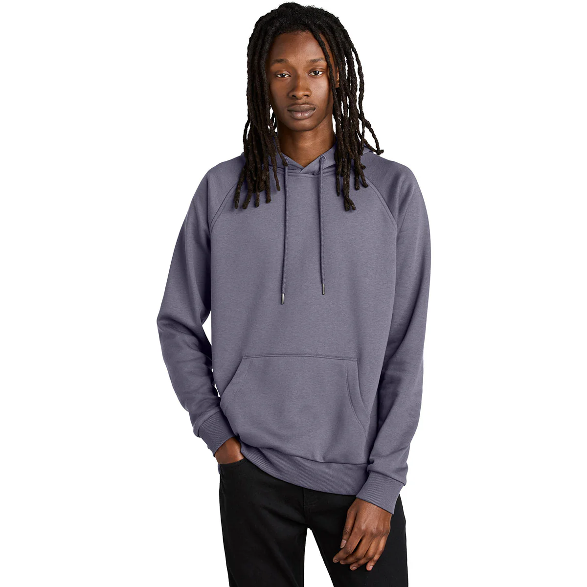 Allmade Unisex Cosmic Purple Organic CVC Fleece Pullover Hoodie - Image 3