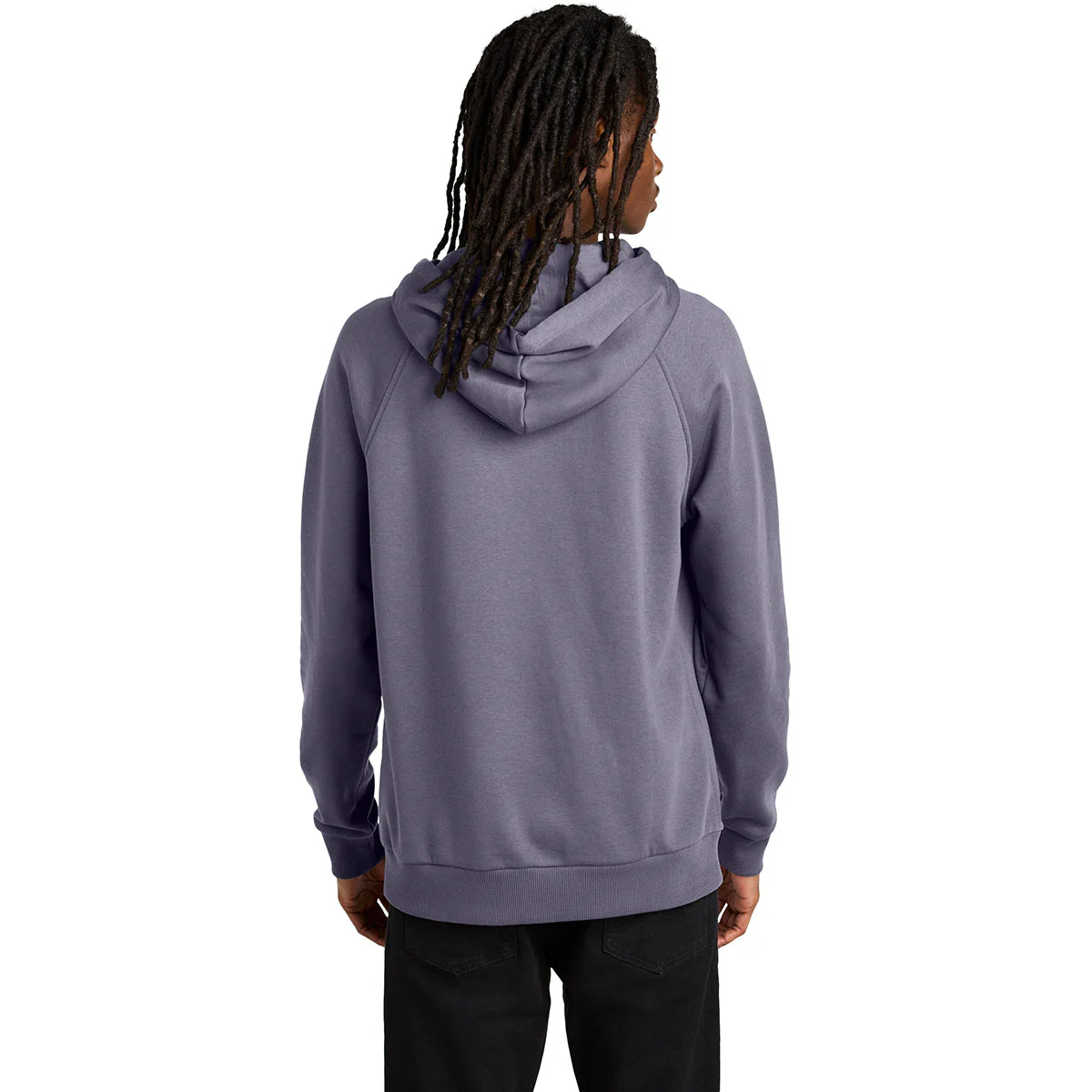 Allmade Unisex Cosmic Purple Organic CVC Fleece Pullover Hoodie - Image 4