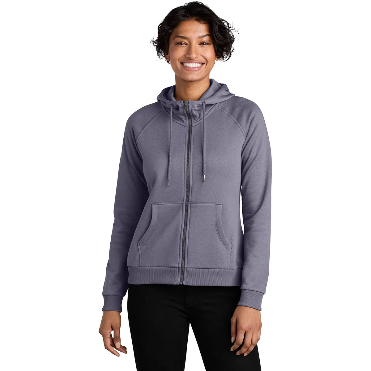 Allmade Women's Cosmic Purple Organic CVC Fleece Full-Zip Hoodie - Image 3