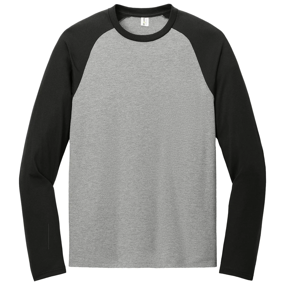 Allmade Unisex Deep Black/Aluminum Grey Tri-Blend Long Sleeve Colorblock Raglan