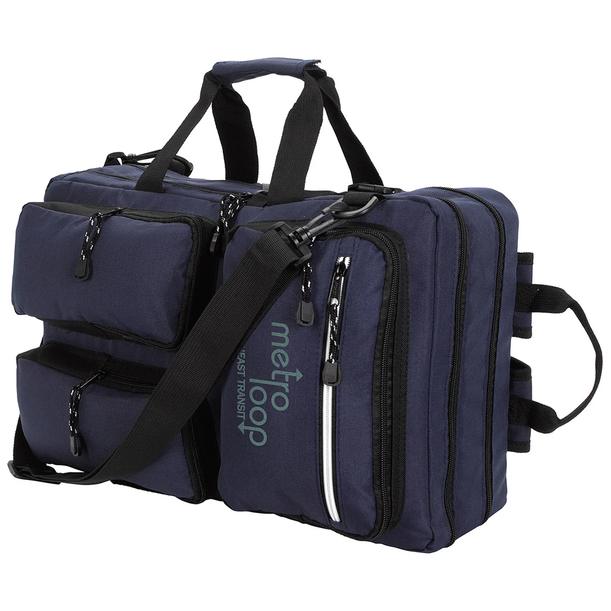 Atchison Navy Ripstop Recycled Briefcase Backpack - Image 2