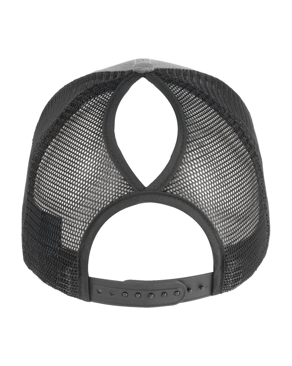 Big Accessories Women's Ligth Grey/Black Sport Ponytail Trucker - Image 2