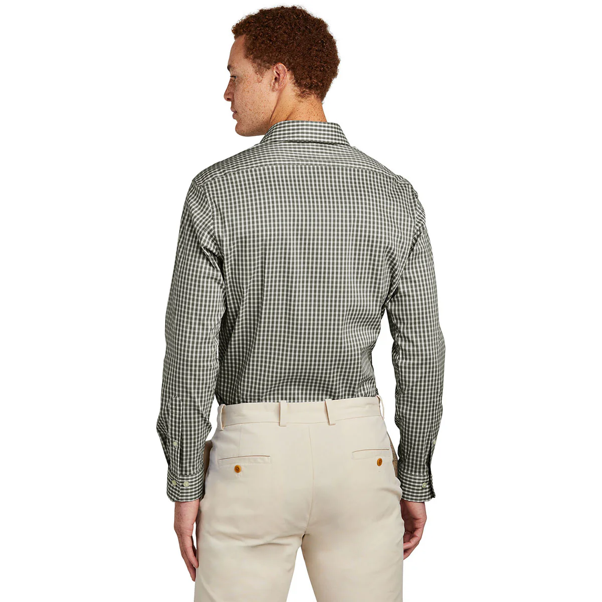 Brooks Brothers Men's Deep Black Check Tech Stretch Patterned Shirt - Image 4