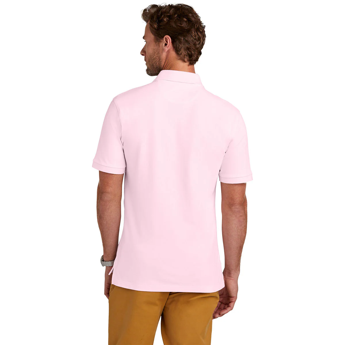 Brooks Brothers Men's Pearl Pink Pima Cotton Pique Polo - Image 4
